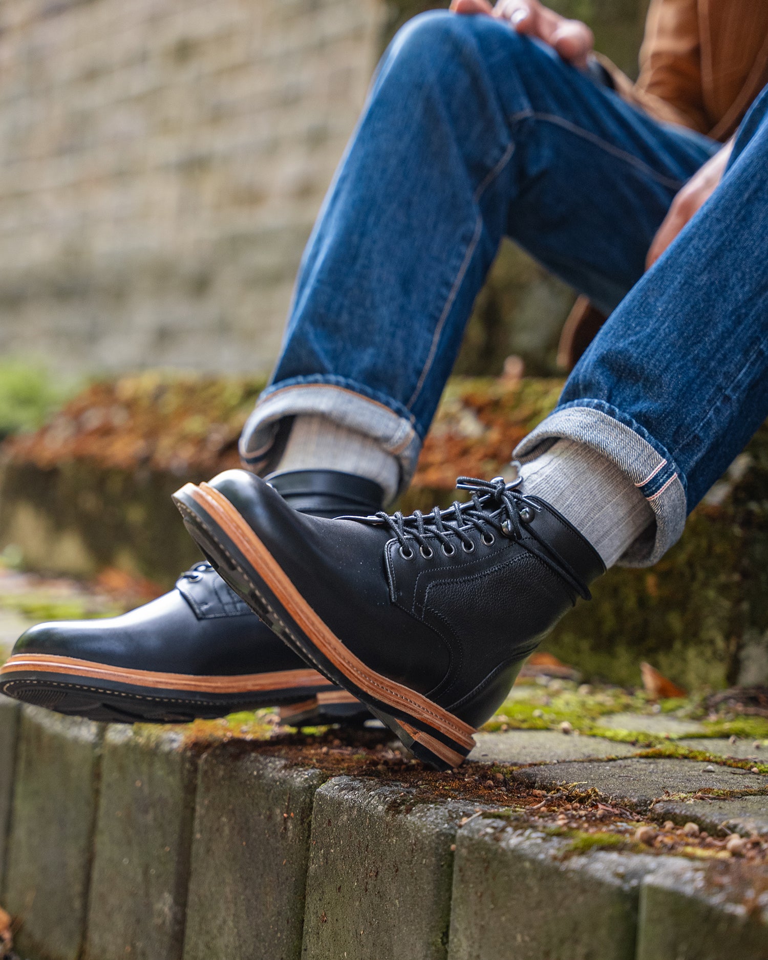 ブラントン Lennertson Chieftain Boot in Black - Rugged Refined Style