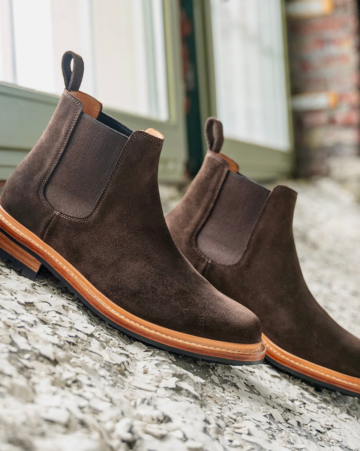 Lennertson Dark Brown Suede Chelsea Boot - Handcrafted & Goodyear
