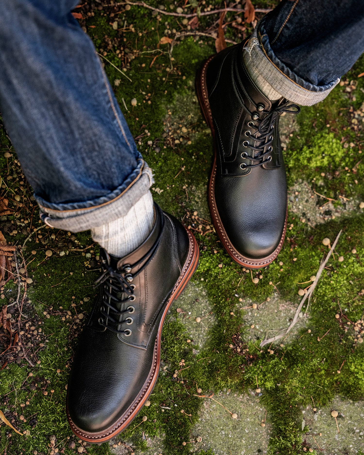 Lennertson Chieftain Boot in Black Scotch Grain - Vintage Appeal
