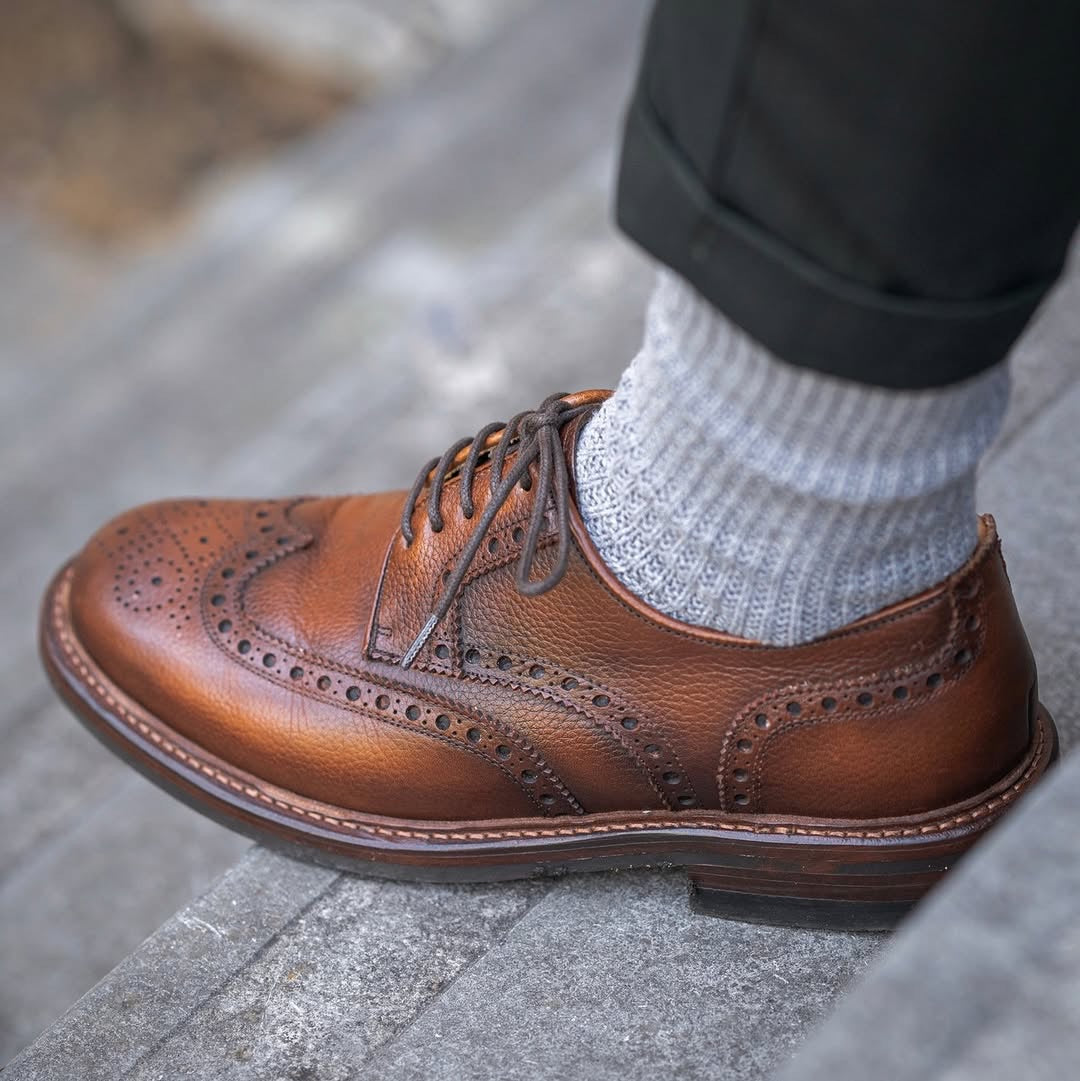 Lennertson Kaiser Shoe in Tan - Versatile Wingtip for Any Occasion